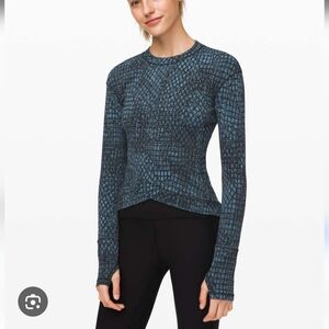 Lululemon Close To Crossing Long Sleeve Tectonic Jacquard Shipmate Small